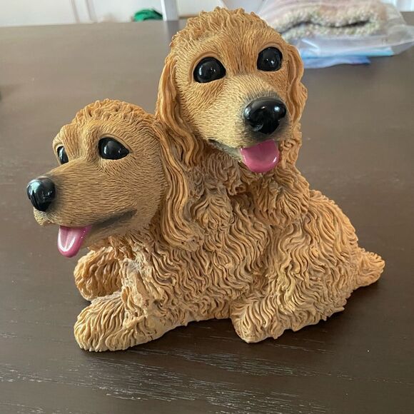 Cocker Spaniel Double Pup Ceramic 1990’s Bank Figure - Picture 14 of 14